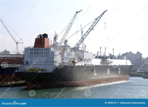 LNG Carrier Ship For Natural G Stock Image - Image: 9090761