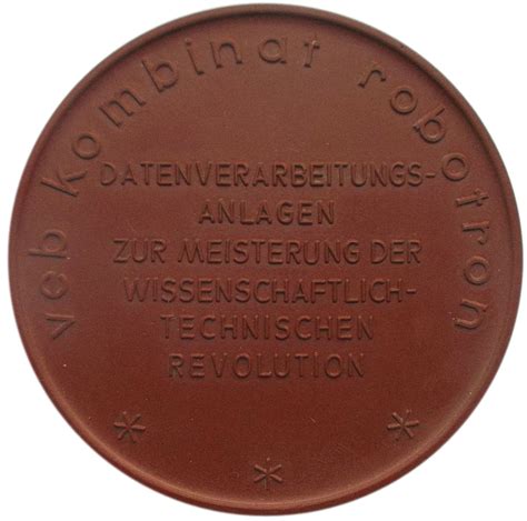 Medal Veb Robotron Dresden Allemagne R Publique D Mocratique