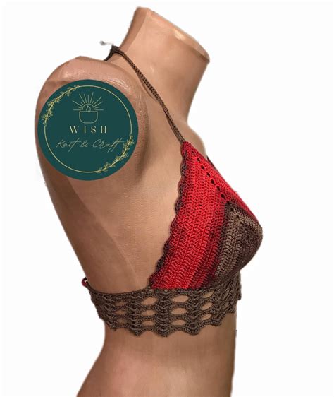 Hand Knitted Crochet Bikini Bikini Top Crochet Handmade Etsy