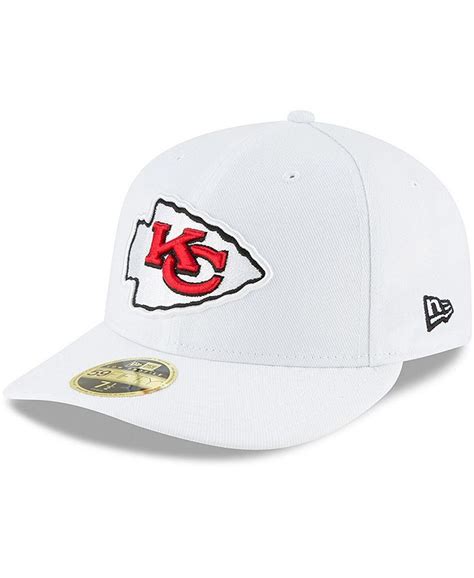 New Era Mens White Kansas City Chiefs Omaha Low Profile 59fifty Fitted