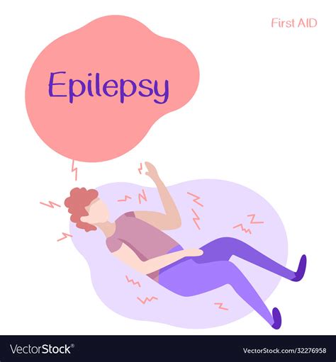 Man under epileptic seizure on white isolated Vector Image