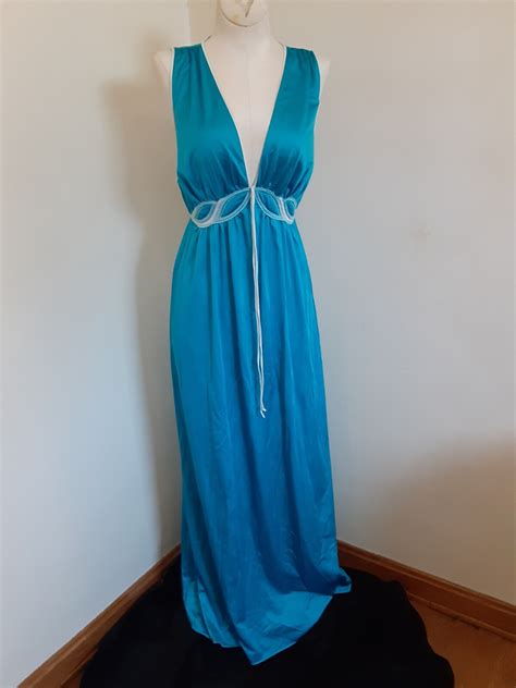 Vintage Lorraine Nightgown Lingerie Sleepwear Long Go Gem