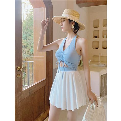 Bikini 1 Mảnh Liền Thân Váy Bơi Liền Mảnh Áo Tắm Biển Set Váy Đi Biển