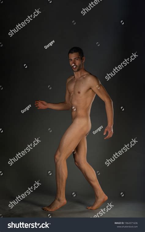 Full Length Portrait Attractive Naked Man Posing Stock Photo Shutterstock