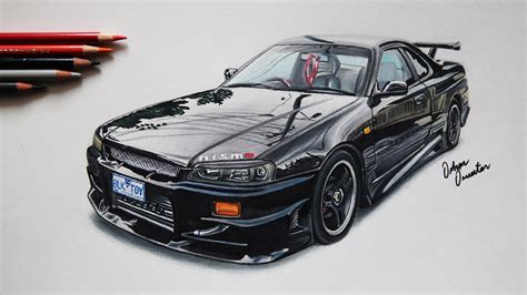 How To Draw A Nissan Skyline Gt R R34 Nismo 2004 Drawing 49 Off