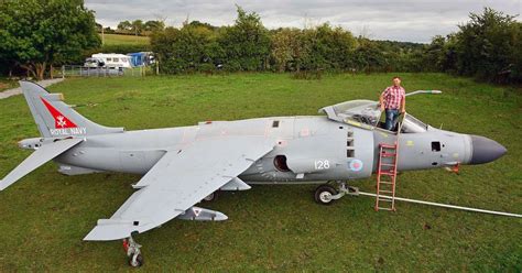 Enthusiast Restores Iconic Harrier Jump Jet In His Backyard Aviation Humor