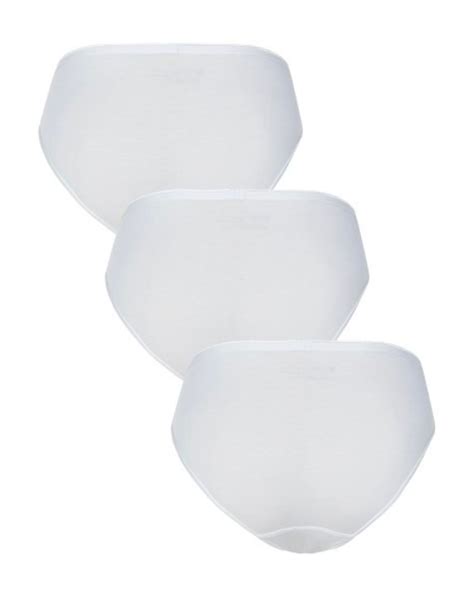 Cotton Bikini Briefs Pack Of White TKD Lingerie