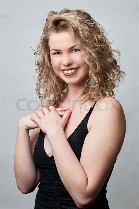 Girl In Studio With Makeup Stock Image Colourbox