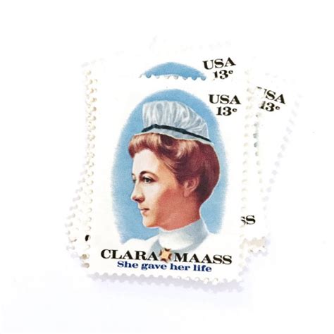 X Clara Maass She Gave Her Life Us Unused Postage Stamps