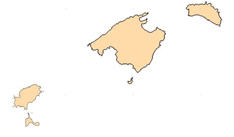 Outline map of Balearic Islands | STESA