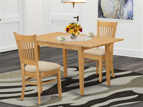 Buy East West Furniture NOVA3 OAK C Dining Set 3 Piece Online At