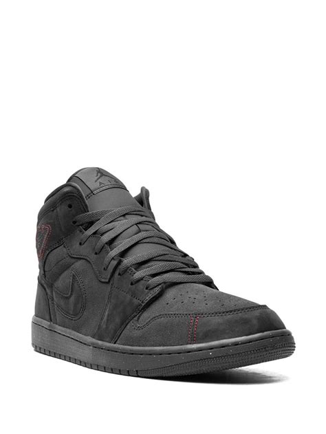 Jordan Air Jordan 1 Mid Se Craft Dark Smoke Red Sneakers Grey