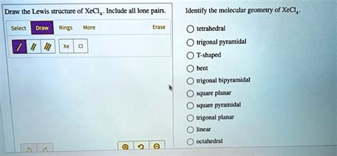 SOLVED: Draw the Lewis structure of XeCl2. Include all lone pairs ...