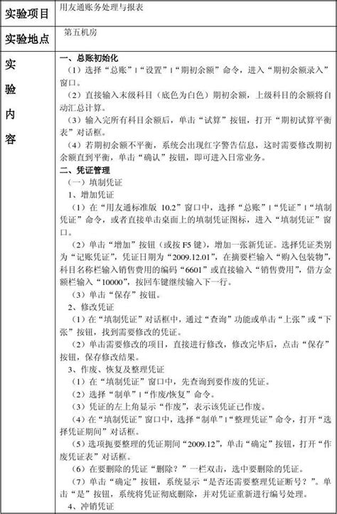 会计电算化实验报告 账务处理与报表word文档在线阅读与下载无忧文档