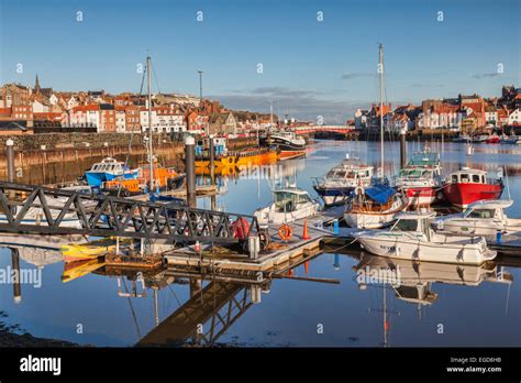 The Fishing Port Of Whitby North Yorkshire England Uk On The River