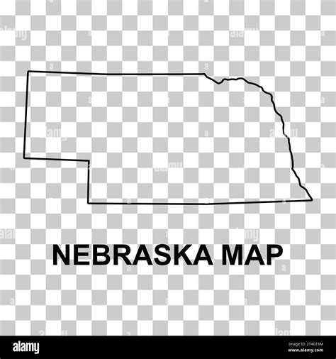 Nebraska Map Shape United States Of America Flat Concept Icon Symbol