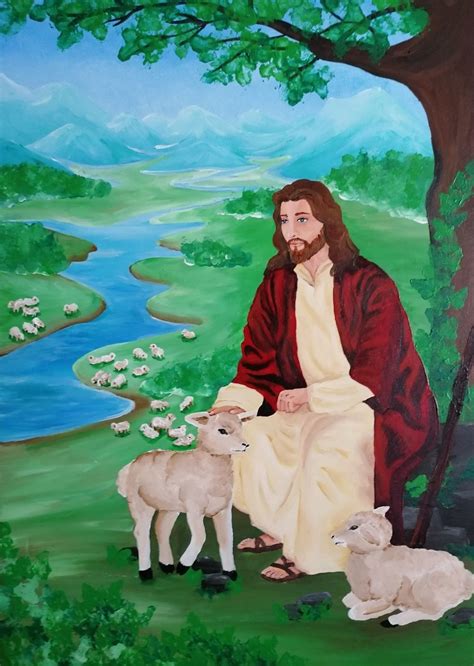 Pin By Sichem Sovero Soto On Buen Pastor Jesus Christ Painting Jesus