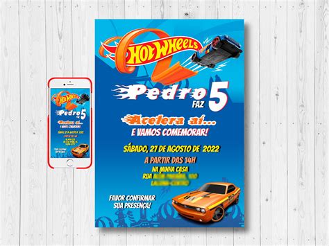 Convite Digital Hot Wheels Explorando O Universo Das Slots B Nus Gr Tis