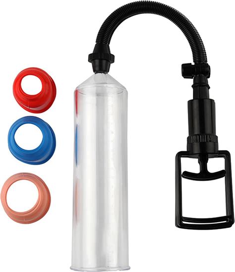 Amazon ペニスポンプ 真空ポンプ 手動 強力吸引ポンプ つぼ指圧棒式 ペニスポンプ 3つ色のパッキン付き penis pump 防水 携帯便利 軽量 sex toys男性for