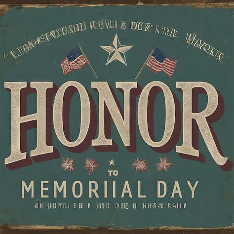 premium vector vintage memorial day card vintage memorial day card