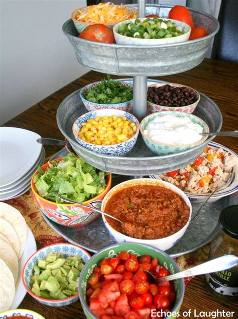 Mexican Salad Taco Bar Perfect For Families Echoes Of Laughter