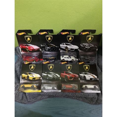 Hot Wheels Lamborghini Series Complete Set Shopee Singapore