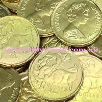 Gold Chocolate Coins at Lollyworld a World of Lollies