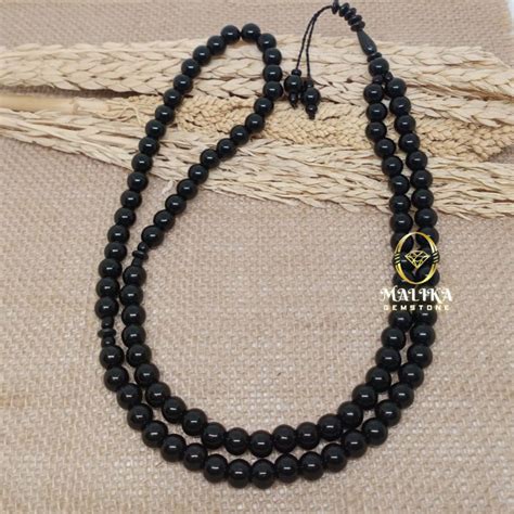 Jual Tasbih Butir Batu Natural Black Onix Mm Shopee Indonesia