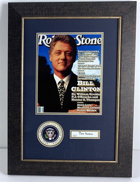 Lot Detail President Bill Clinton Signed Cut In Custom Presidential