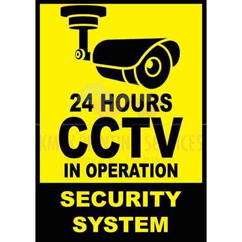 CCTV WARNING SIGN 24 HOURS VIDEO SURVEILLANCE LAMINATED SINTRA BOARD