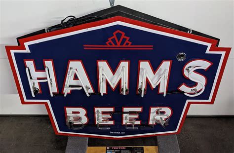 Bid Now: RESTORED PORCELAIN NEON HAMMS BEER SIGN - December 6, 0122 9: