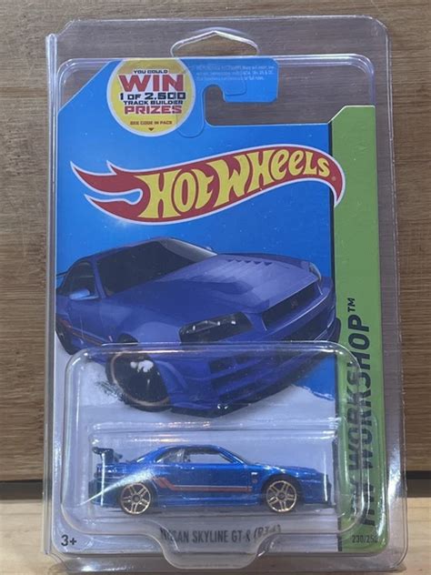 HOT WHEELS NISSAN Skyline GT R R HW Workshop bleu neuf dans son étui E EUR