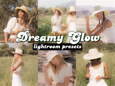 5 Dreamy Glow Lightroom Mobile Presets Aesthetic Preset Grain Photo