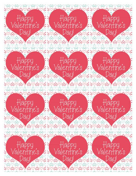 Free Printable Valentine Tag Template Printable Templates Free