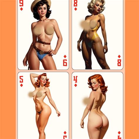 Naked Women Nude Playing Cards Etsy