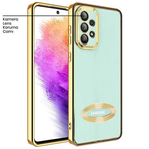 Samsung Galaxy A52 Kılıf Gold Zebana Glint Silikon Kılıf