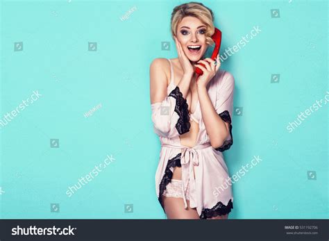 Sensual Blonde Woman Perfect Body Posing Stock Photo 531192706 Shutterstock