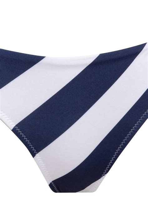 Navy Woman Fall In Love Regular Fit Striped Bikini Bottom 3083112 DeFacto