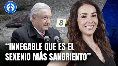 Azucena Uresti le responde a AMLO sí hay más violencia YouTube