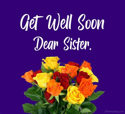 Get Well Soon Messages For Sister - Wishes and Prayers