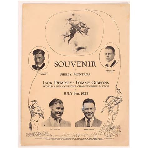 Jack Dempsey Vs Tommy Gibbons Program 1923 178852
