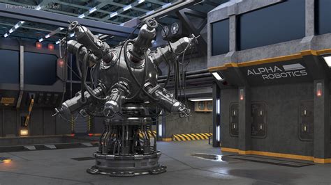 3d Sci Fi Nuclear Reactor Dark Model Turbosquid 2222173