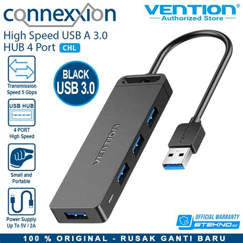 jual vention usb hub  port usb   high speed power adapter otg