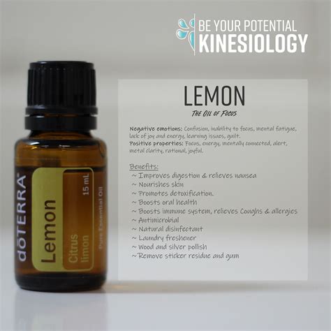 doTERRA Lemon Essential Oil ~ Be Your Potential