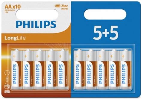 Philips Longlife AA Batterijen 5 5 Blisterverpakking Bol