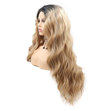 Ombre Blonde Water Wave Synthetic Lace Front Wigs Lucy Kryssma Official Site