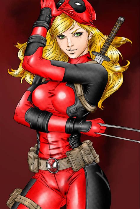 Download Lady Deadpool In Action Wallpaper