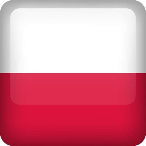 Premium Vector Polish Flag Button Square Emblem Of Poland Vector