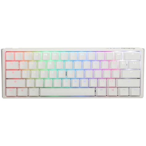 Ducky One Classic Mini Pure White Hot Swappable Mx Red Rgb Pbt Teclado Mec Nico