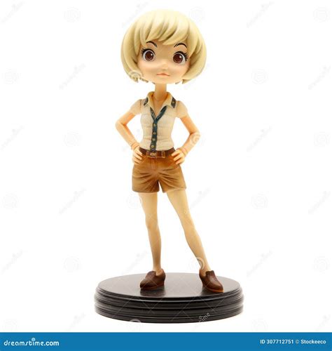 Feisty Blonde Girl Anime Figure Highly Detailed Maquette Royalty Free Illustration